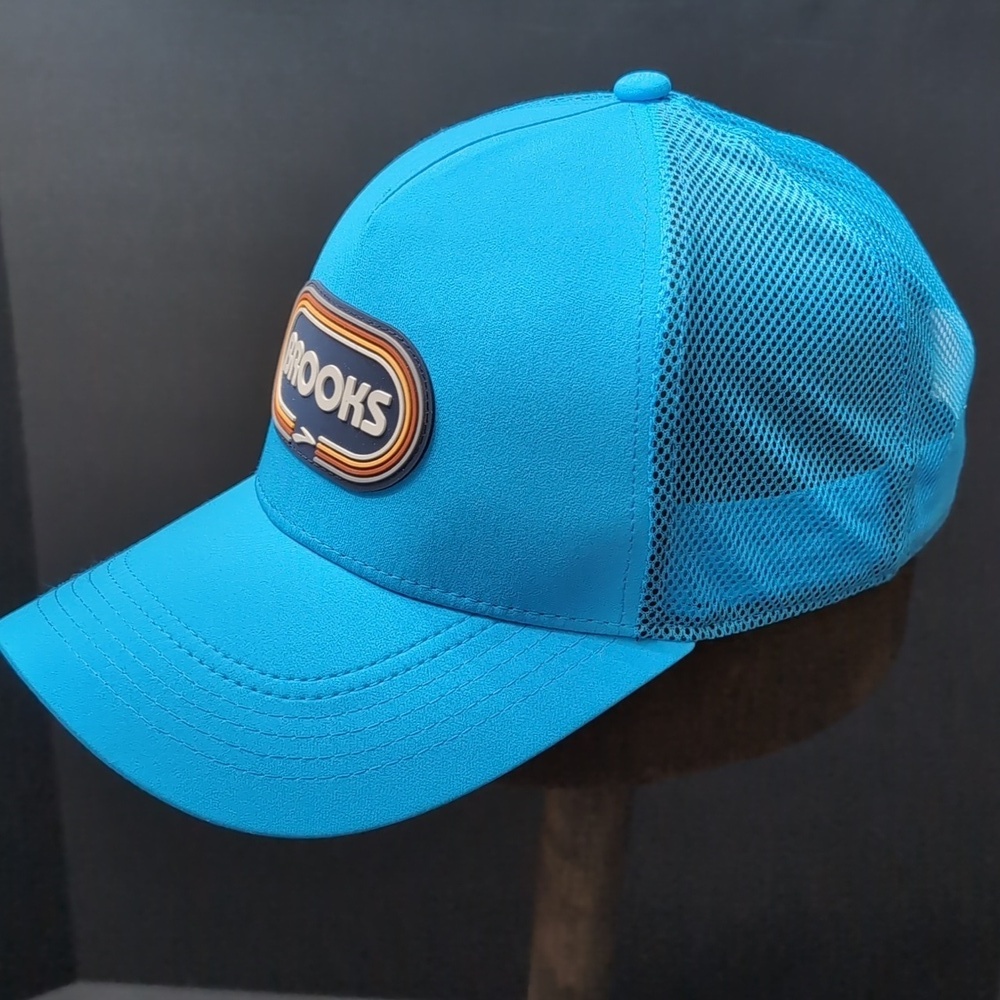 Brooks Men's Surge Blue Mesh, Snapback Trucker Hat.